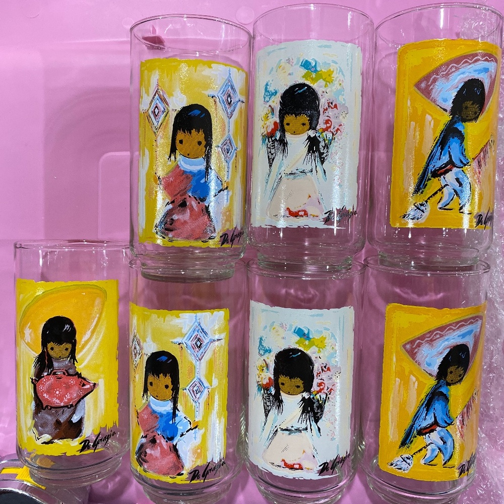 Vintage hand painted designer glasses